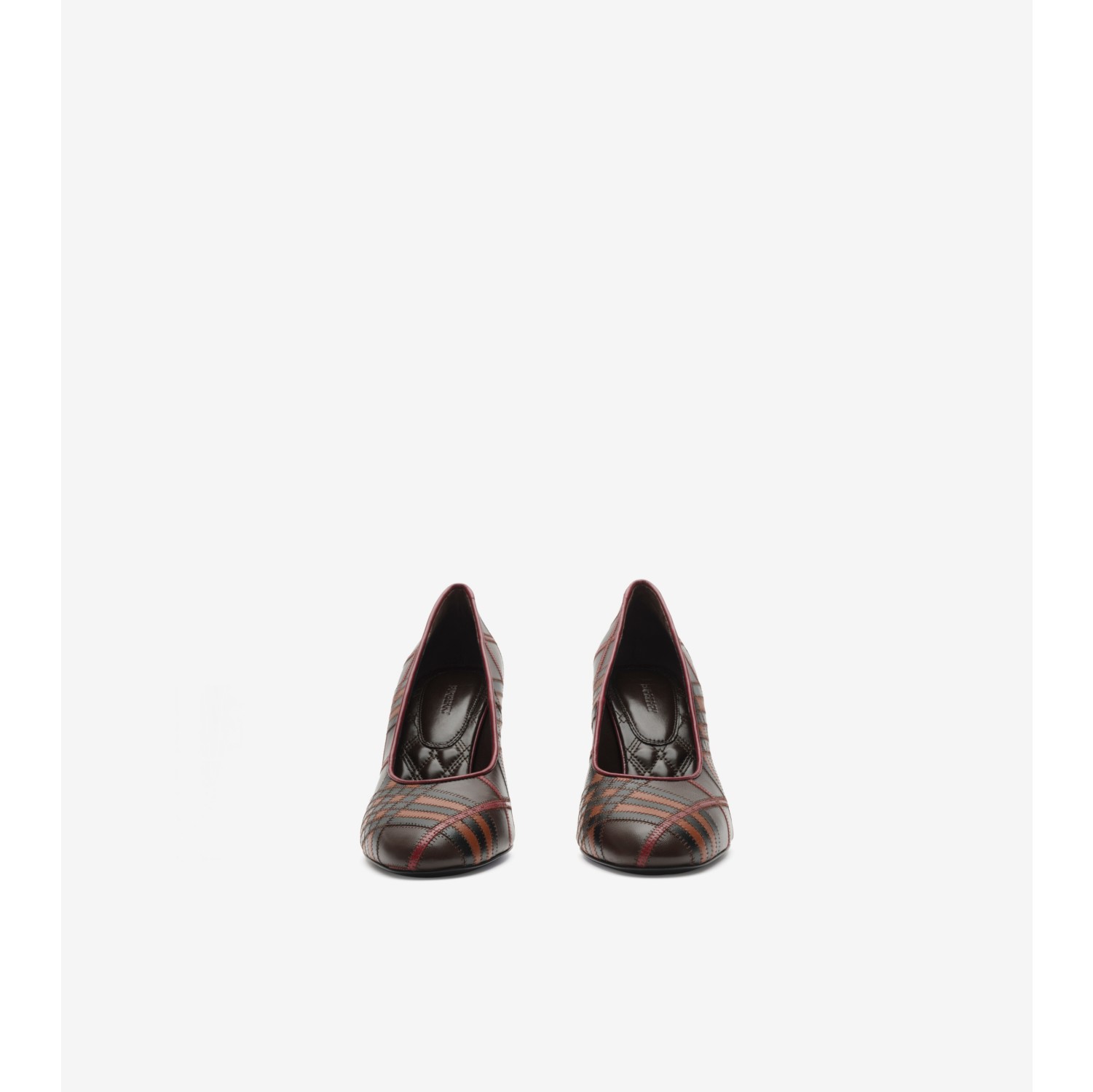 Check Leather Trinket Pumps