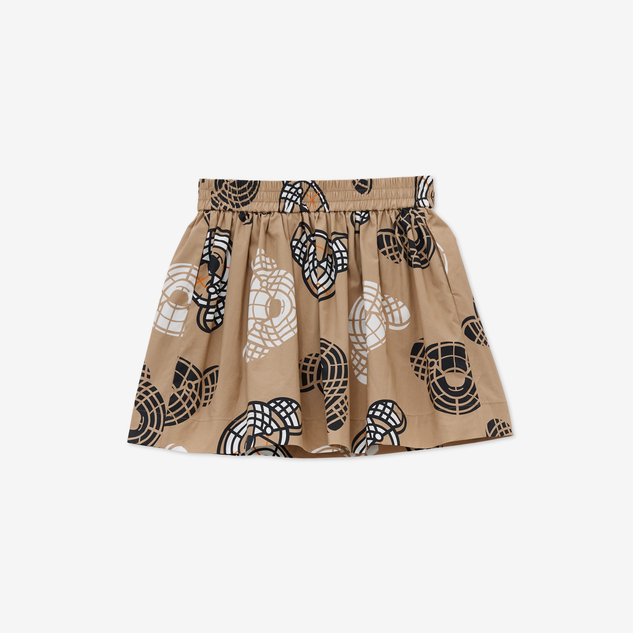 Thomas Bear Print Cotton Skirt in Archive Beige | Burberry® Official - 2