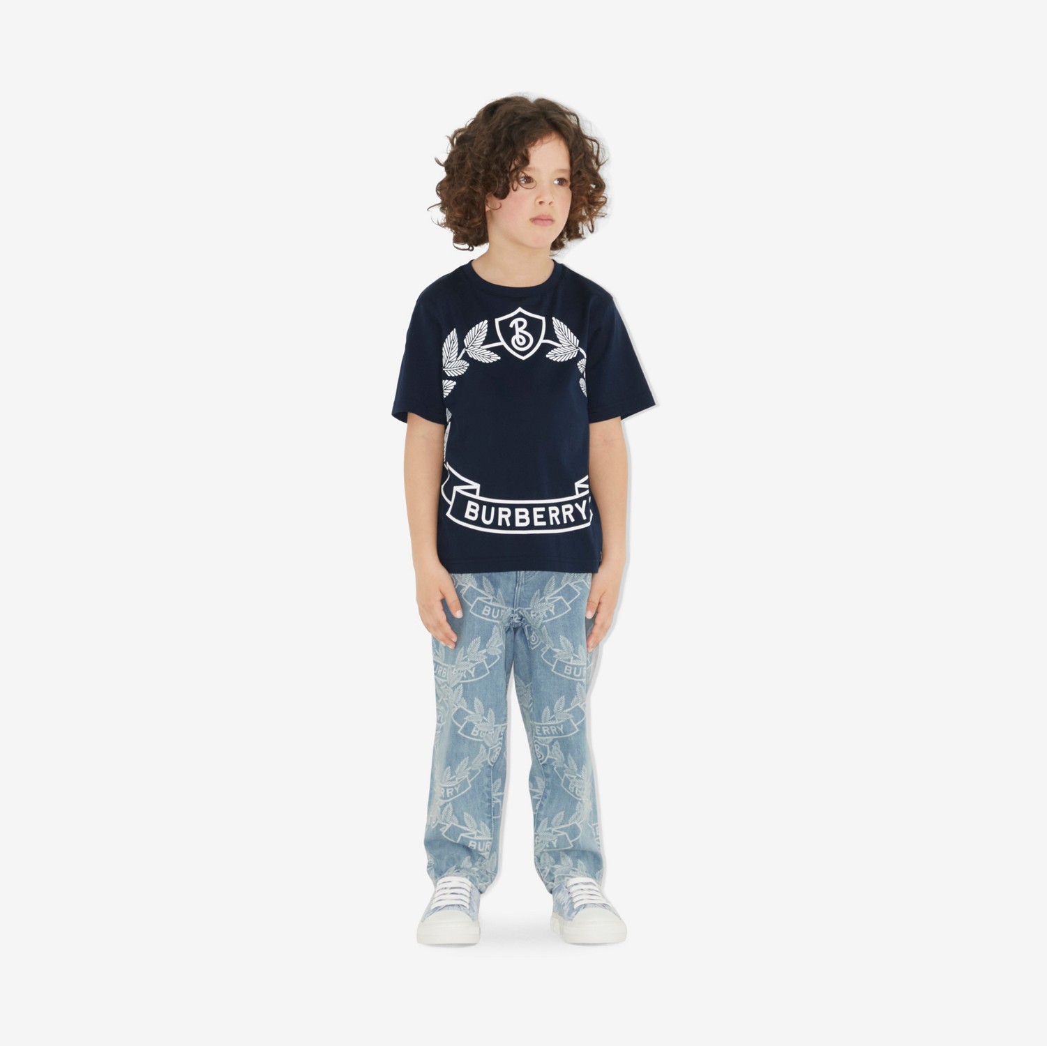 Baumwoll-T-Shirt mit Eichenblatt-Emblem (Dunkles Anthrazitfarben) | Burberry®