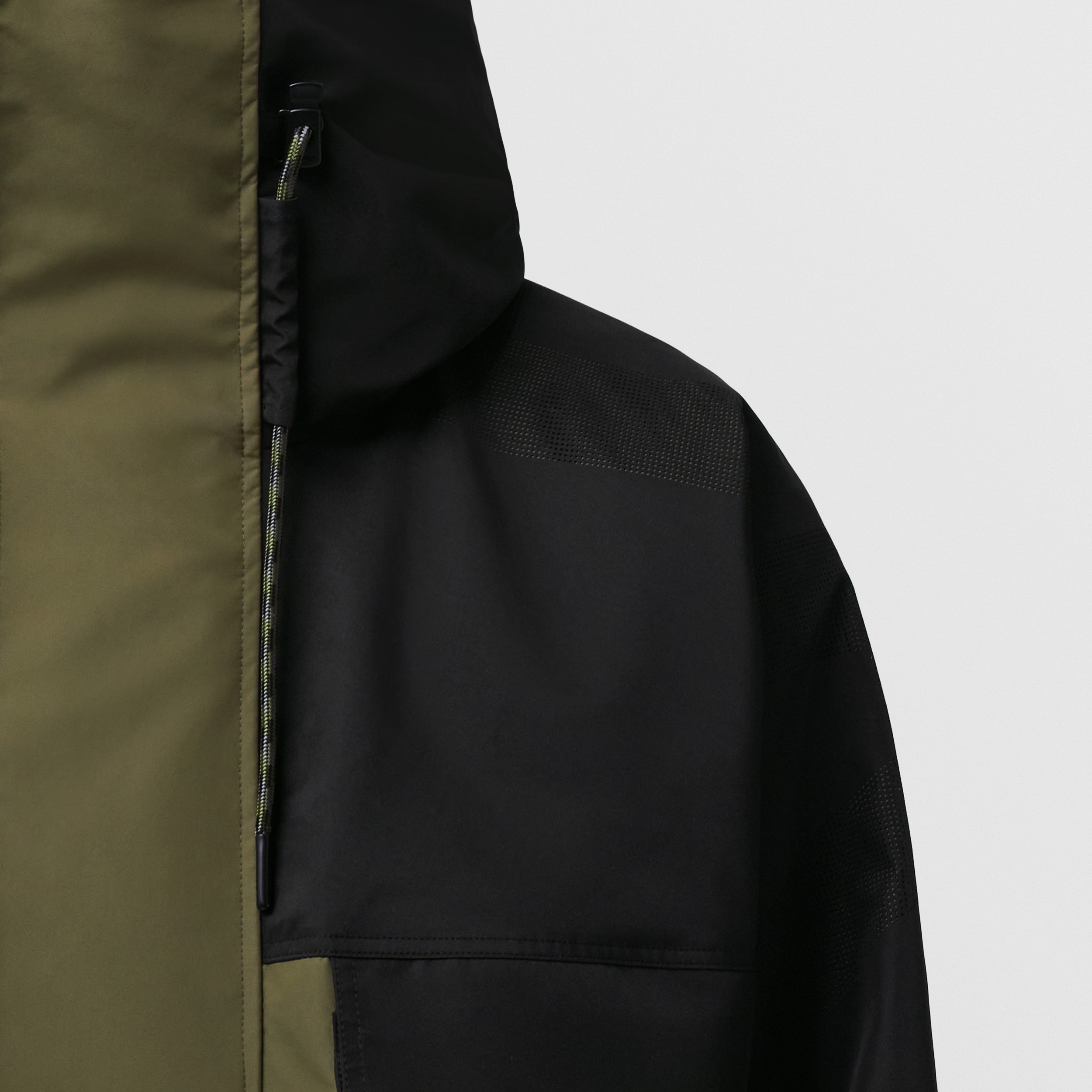 Perforated Logo Two-tone Parka in Black - Men | Burberry® Official - 2