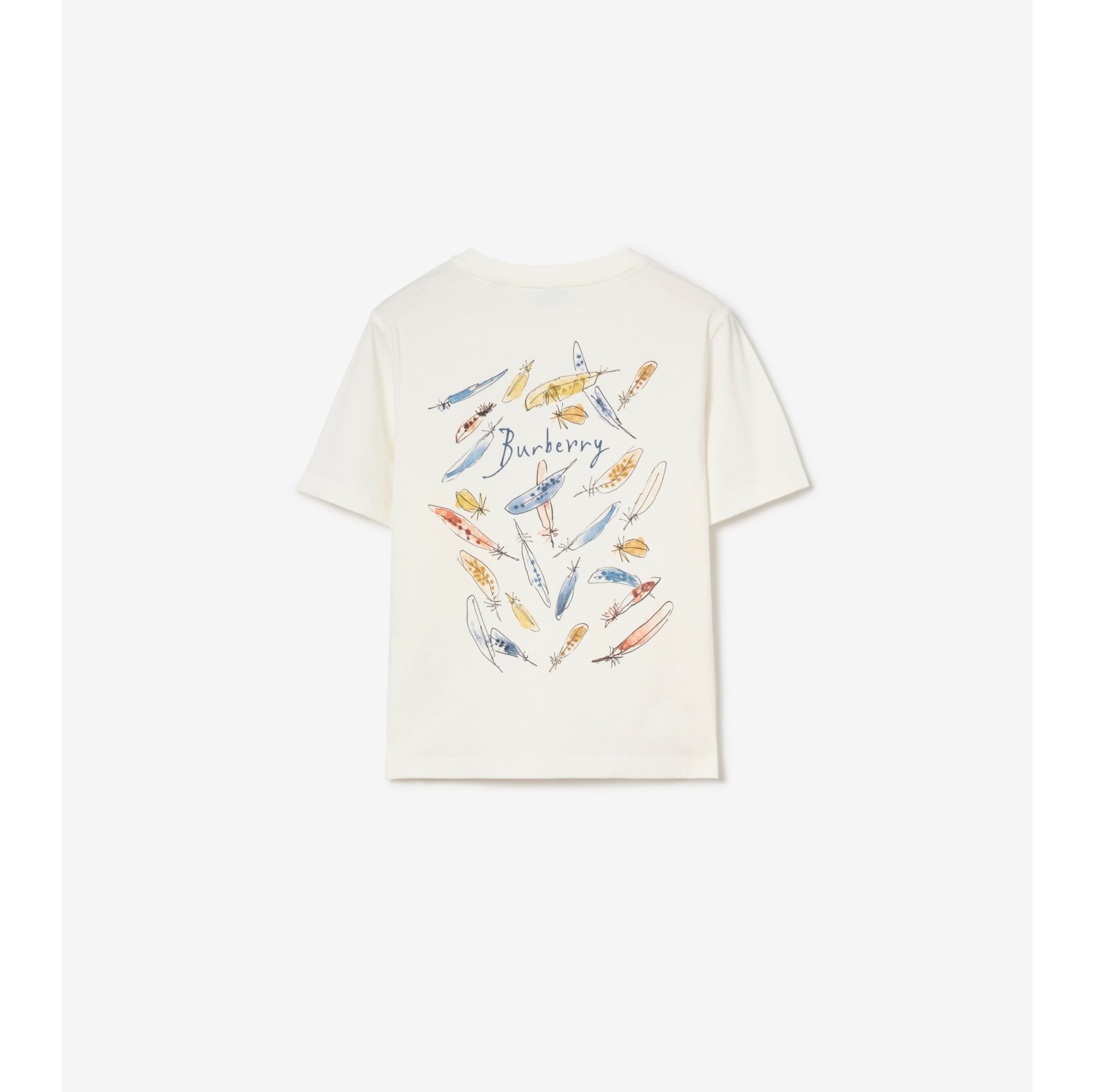 Feather Print Cotton T-shirt