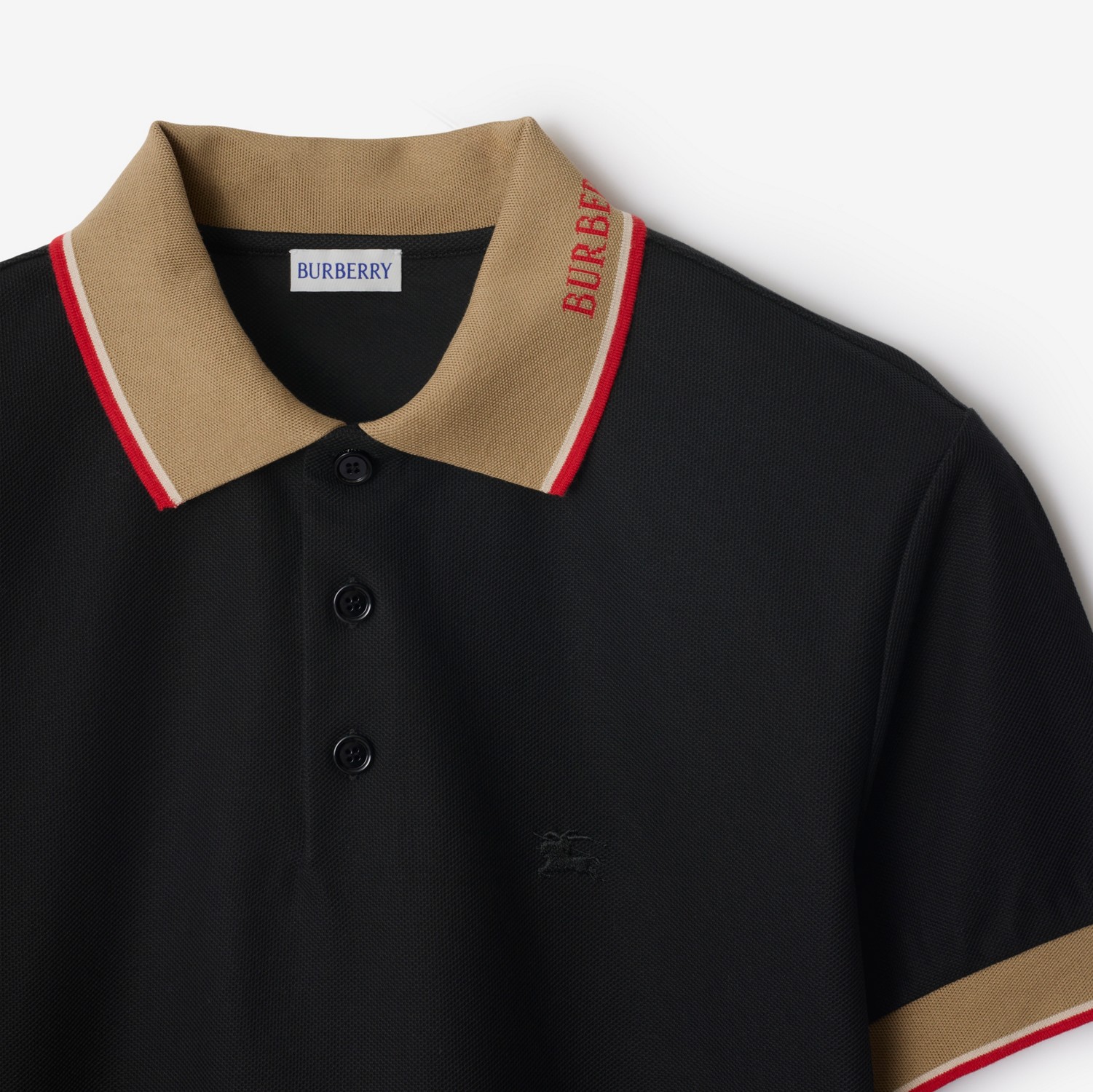 コットン ポロシャツ (ブラック) - メンズ | Burberry®公式サイト コットン ポロシャツ (ブラック) - メンズ | Burberry®公式サイト