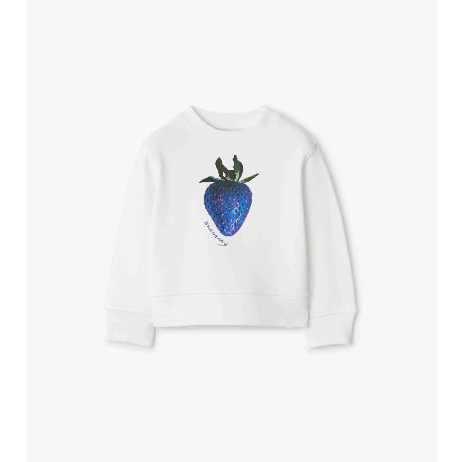 Sweat-shirt en coton à imprimé fraise