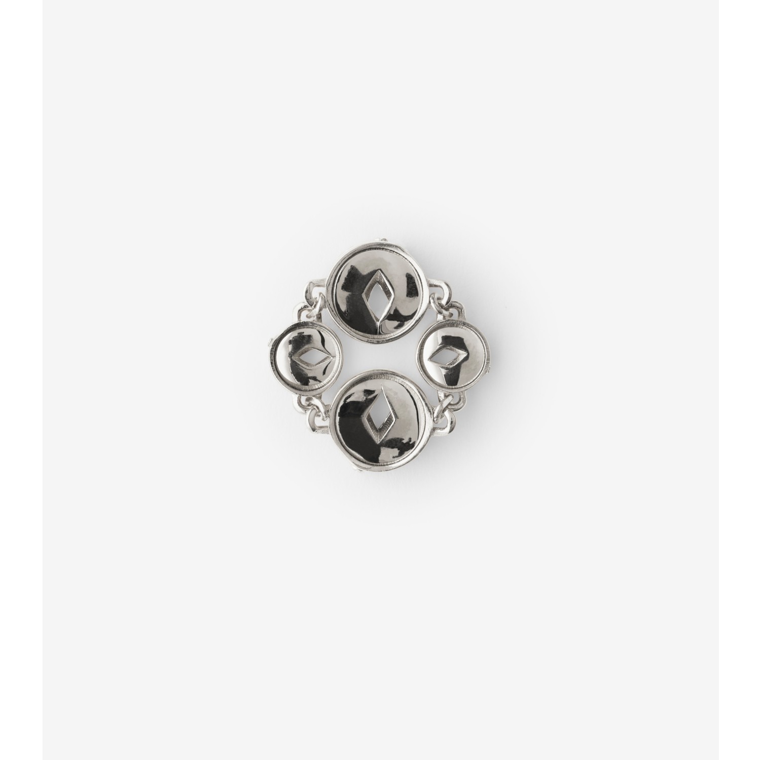 Hollow Medallion Ring in Silver - Women | Burberry® Official