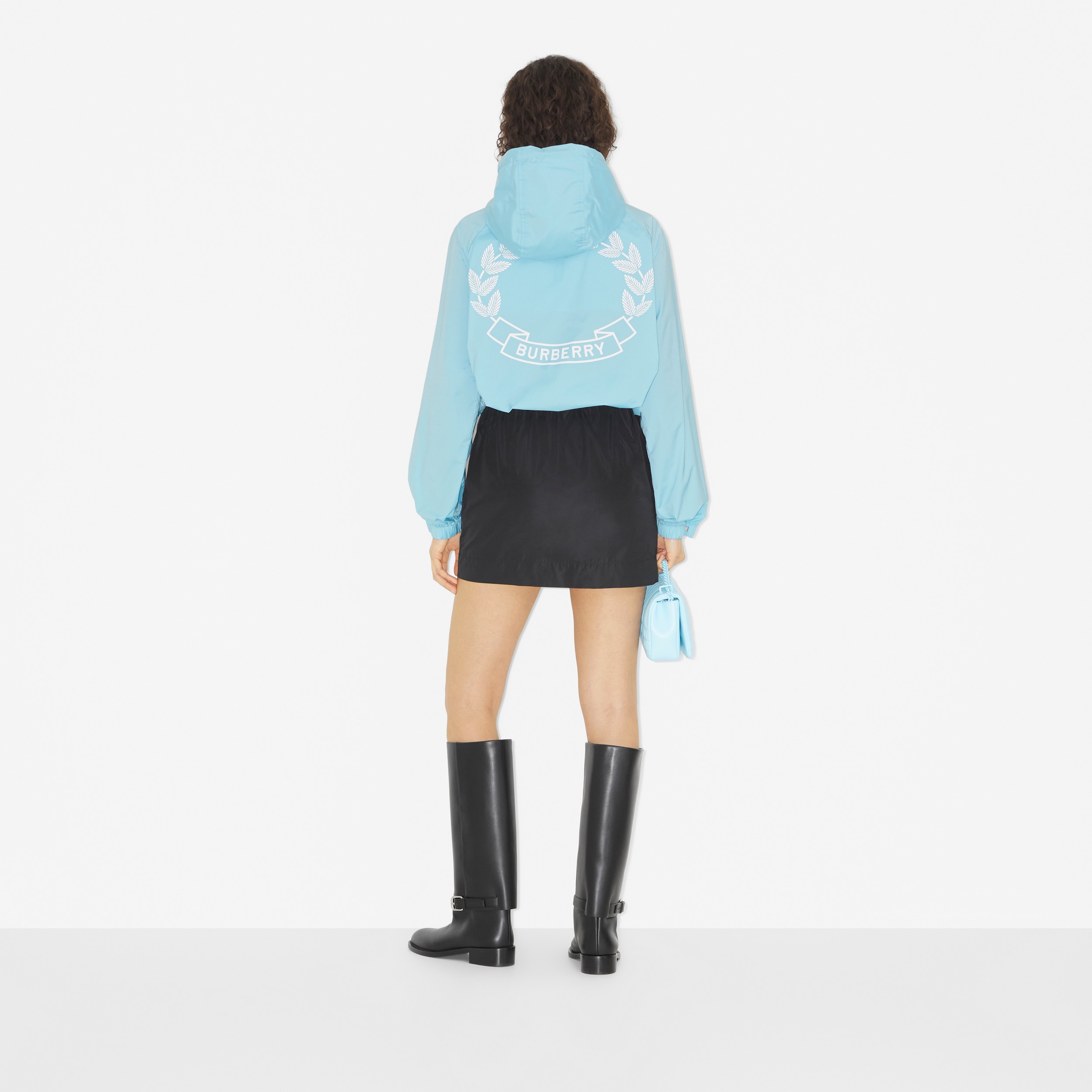 Chaqueta con capucha y EKD (Azul Vaquero Frío) - Mujer | Burberry® oficial - 4