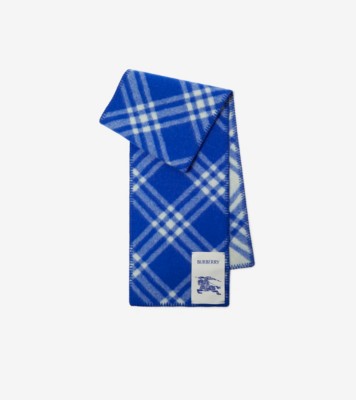 Check Wool Scarf in Knight | Burberry® Official