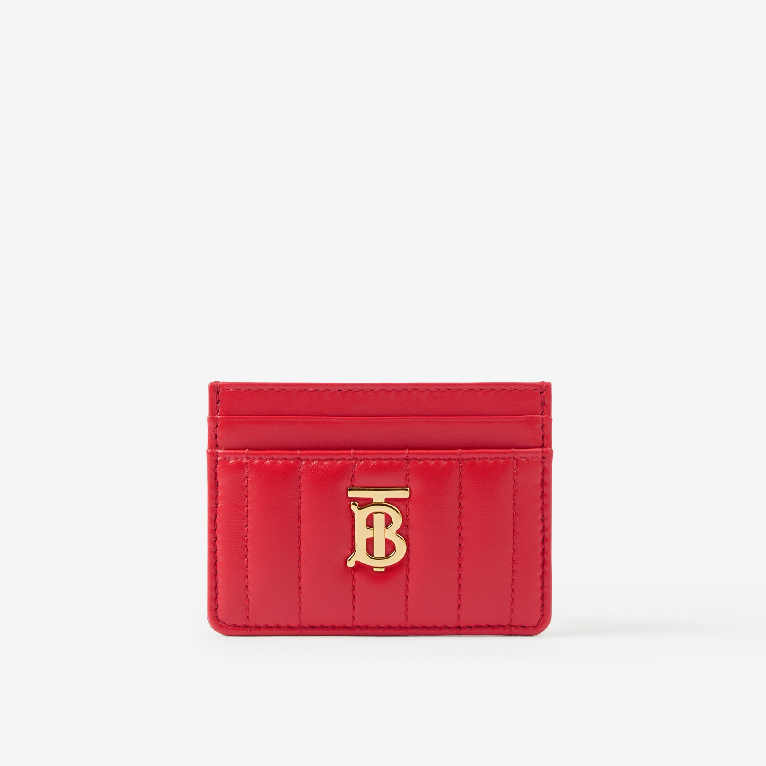 Quilted Leather Lola Card Case in Bright Red - Women | Burberry® Official - 1