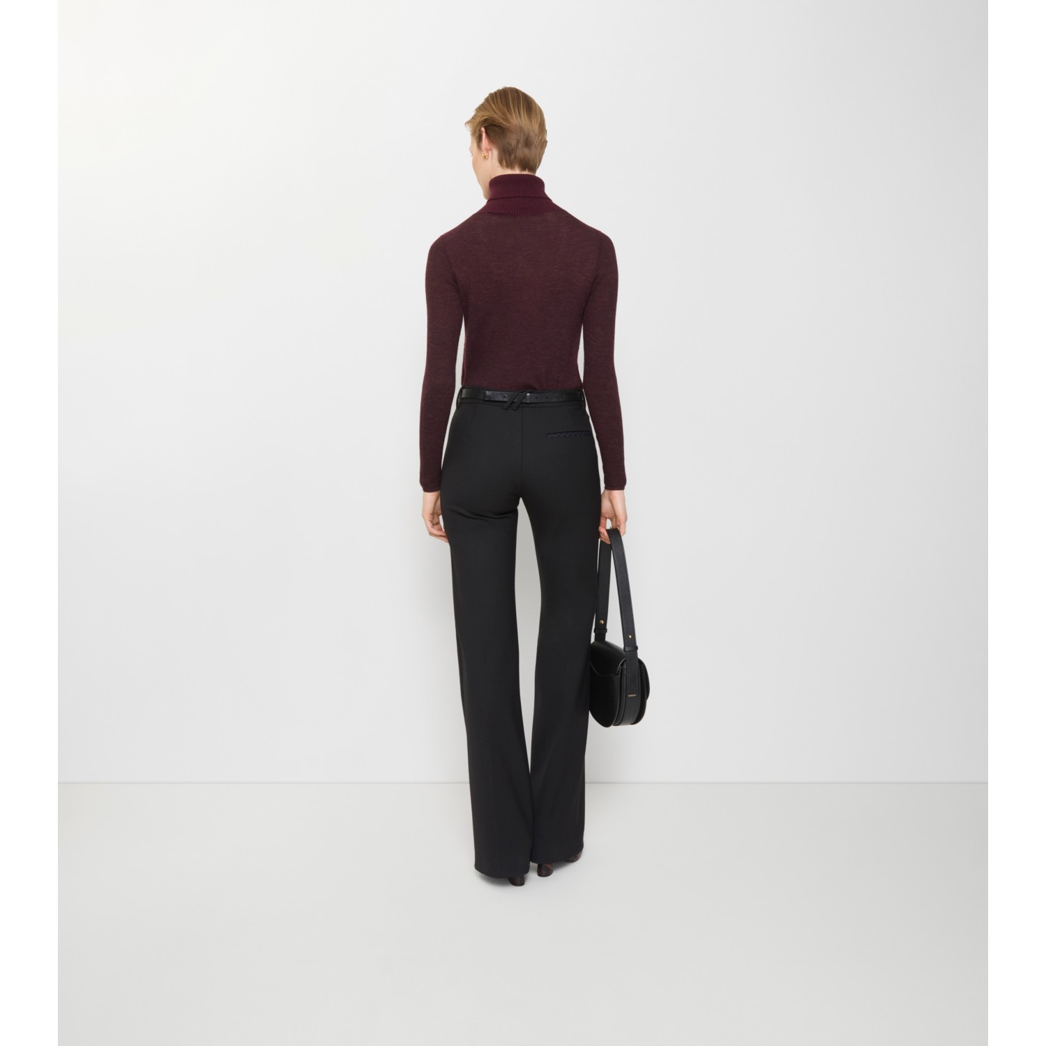 Wool Blend Tailored Trousers - thumbnail 3