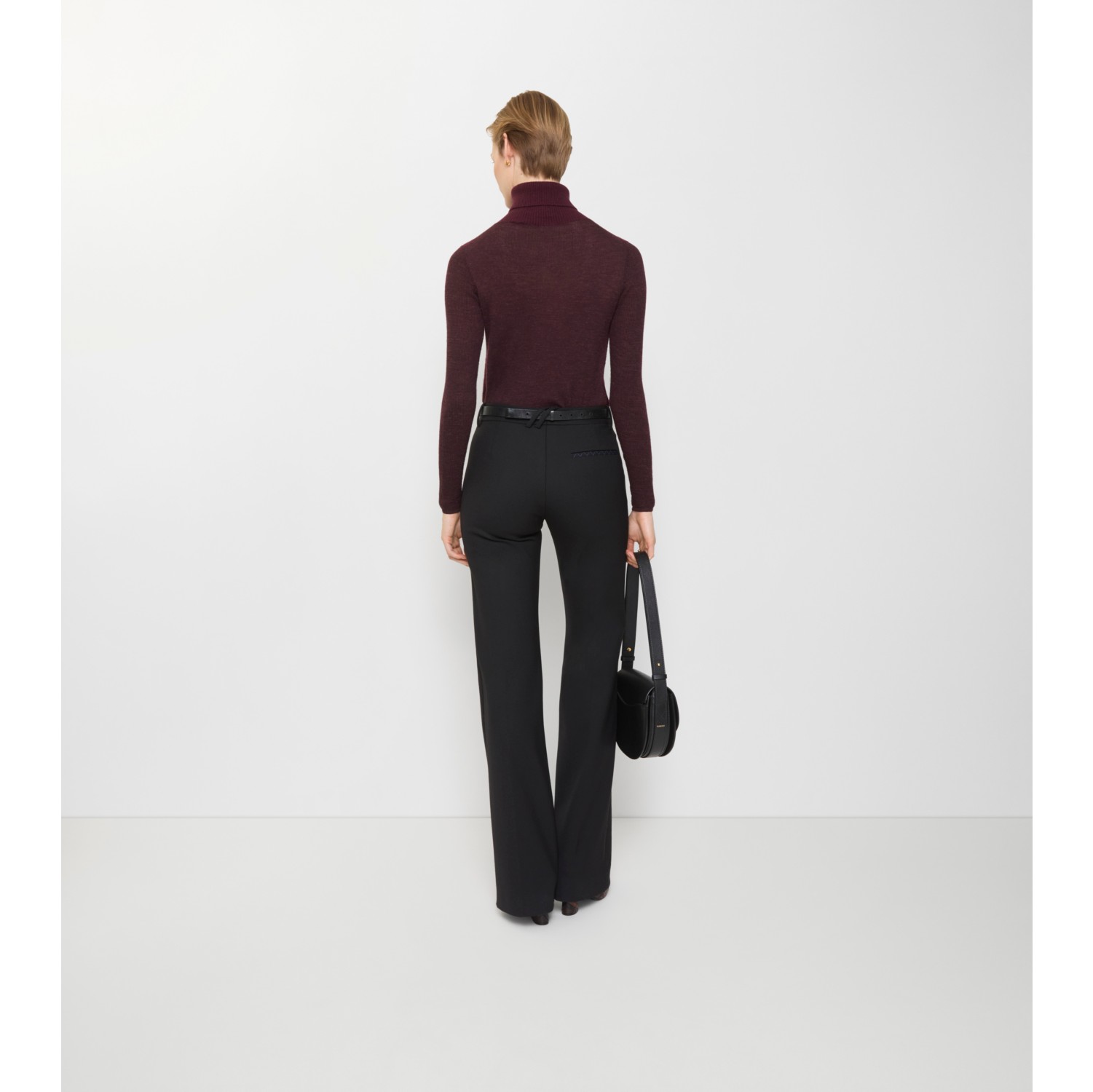 Wool Blend Tailored Trousers
