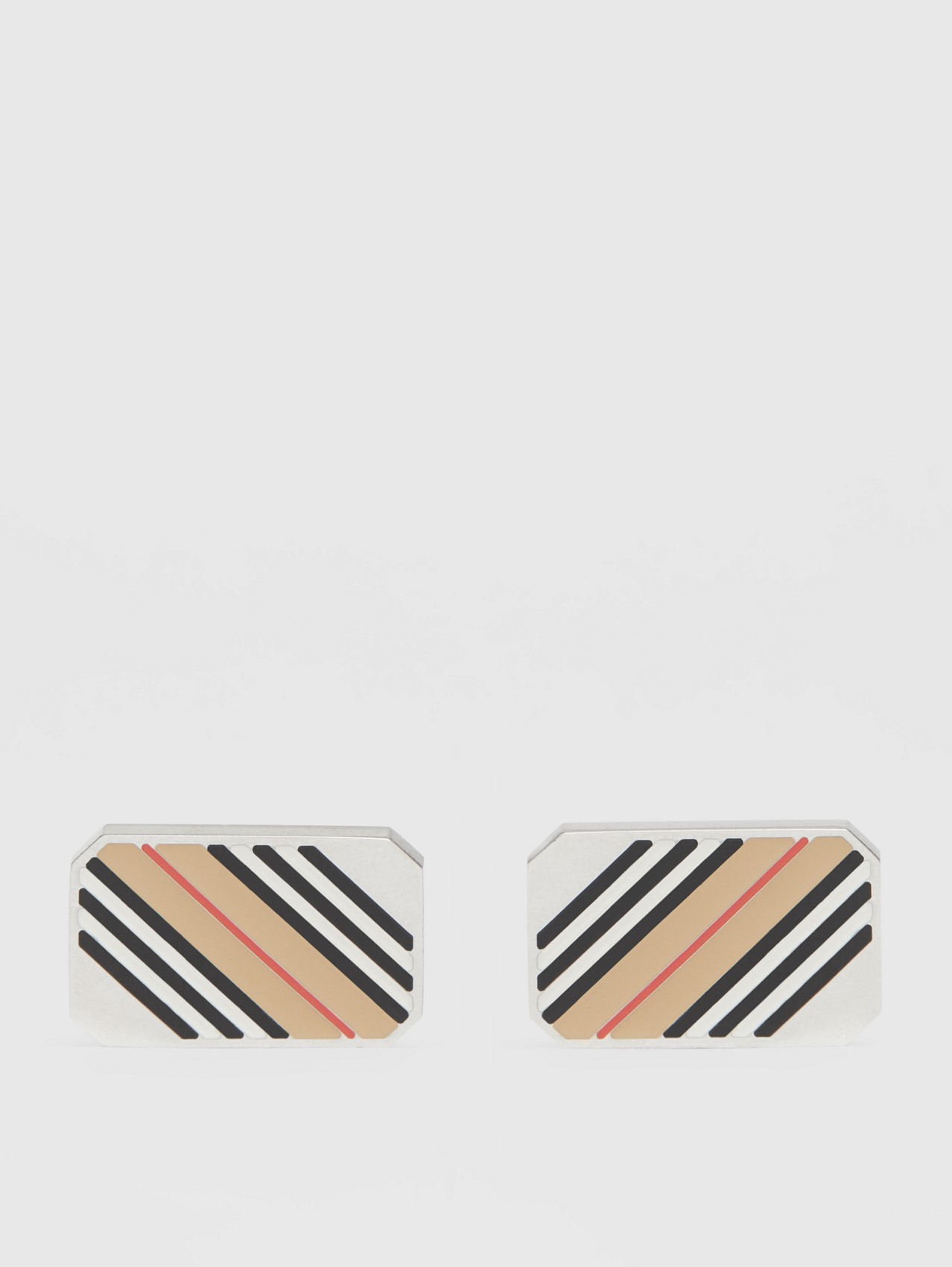 Icon Stripe Palladium-plated Cufflinks