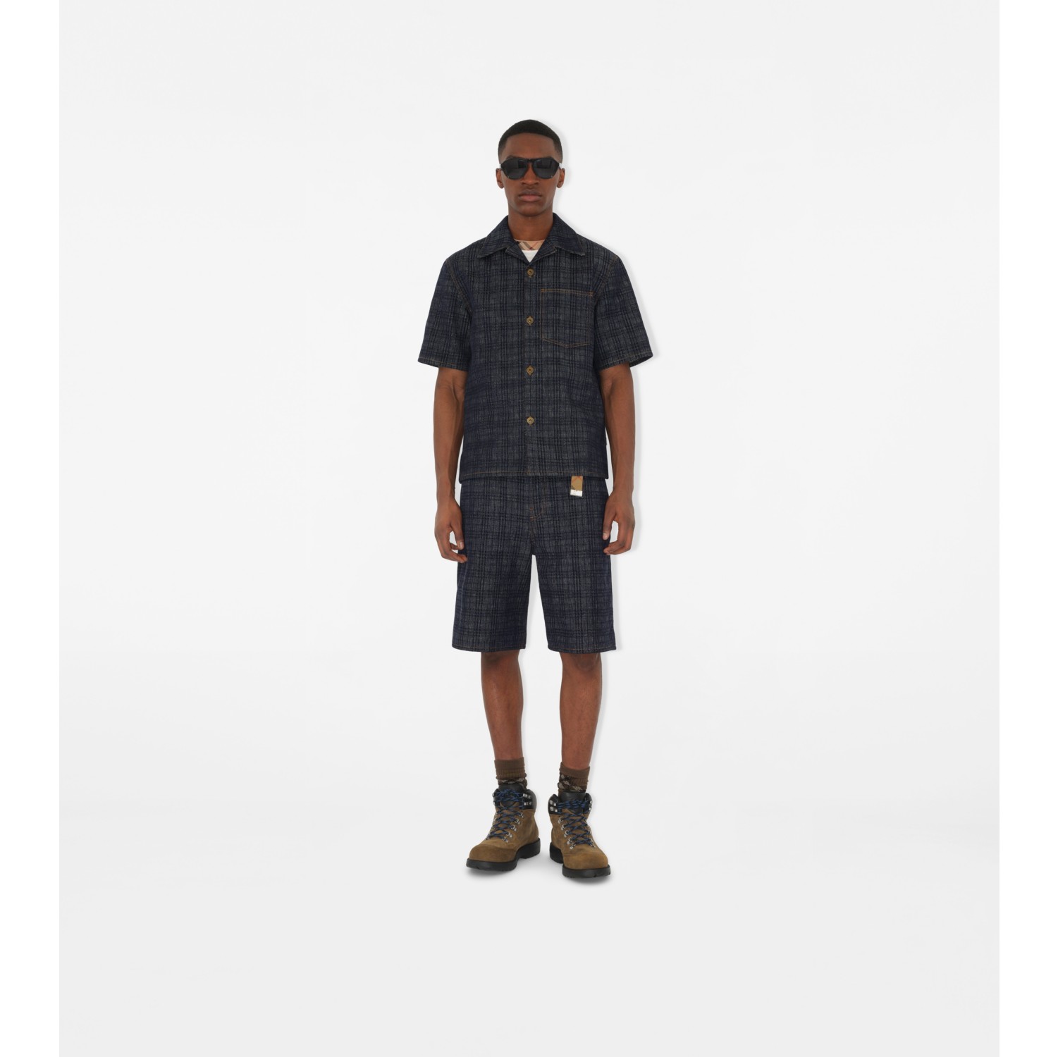 Relaxed Fit Check Denim Shirt