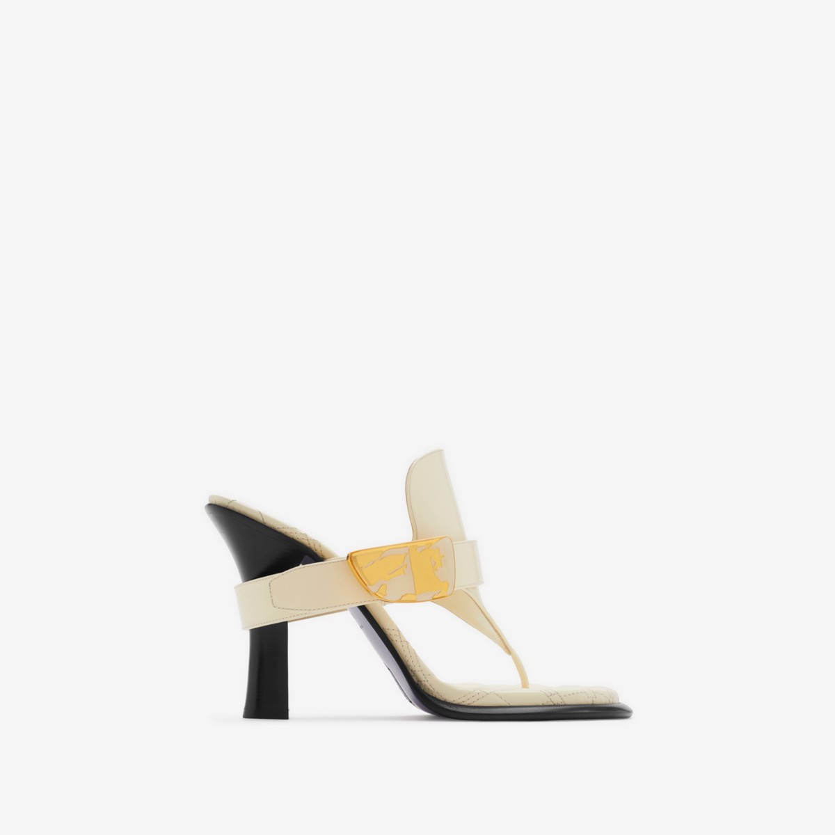 Burberry Bay 100mm Leather Sandals In Wool