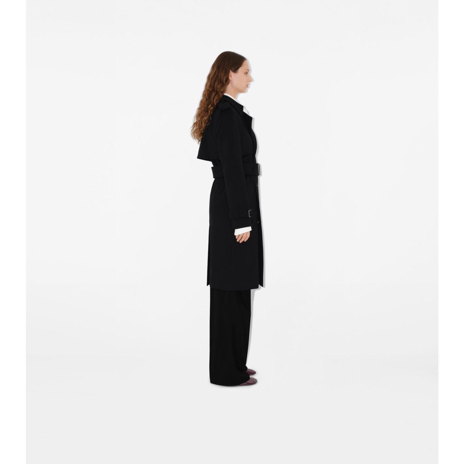 Long Cashmere Trench Coat