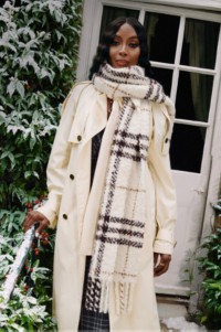 Shot of model Naomi Campbell wearing Burberry Trench Coat