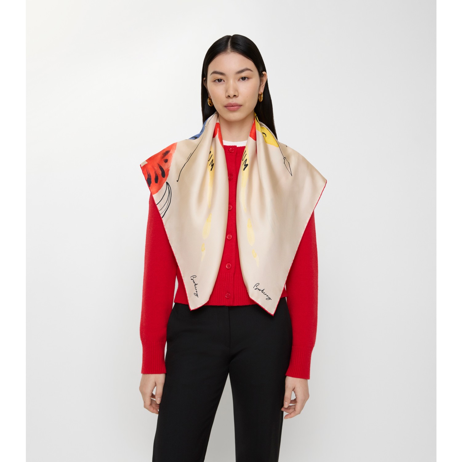 Seidenschal mit EKD-Motiv in Aquarelloptik