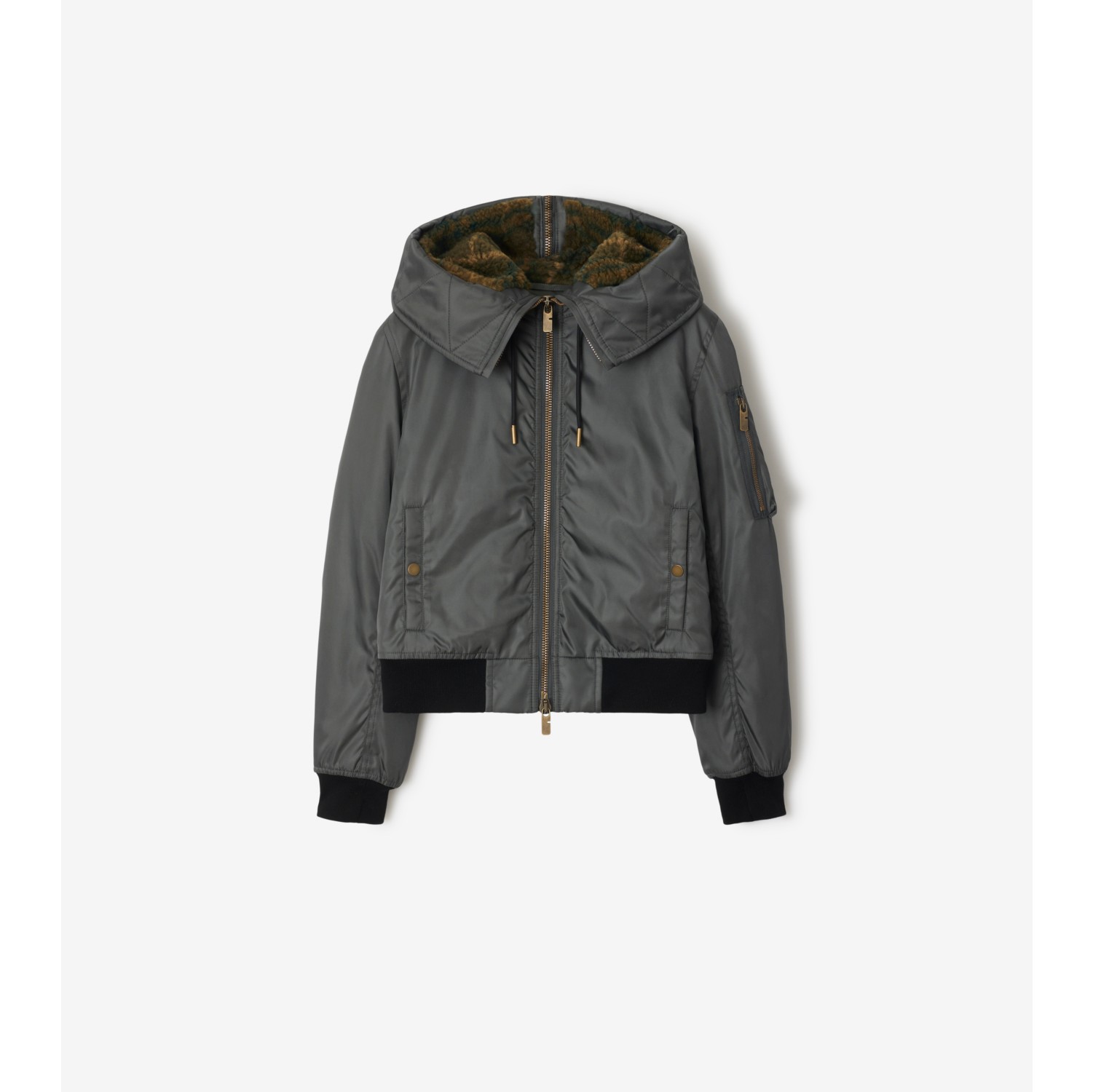 Parka cropped in nylon