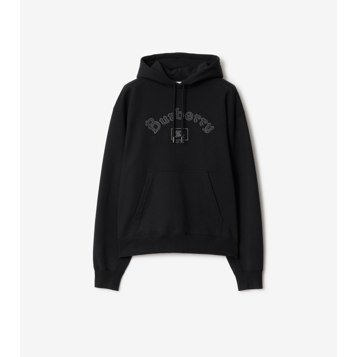  Embroidered Gothic Logo Hoodie