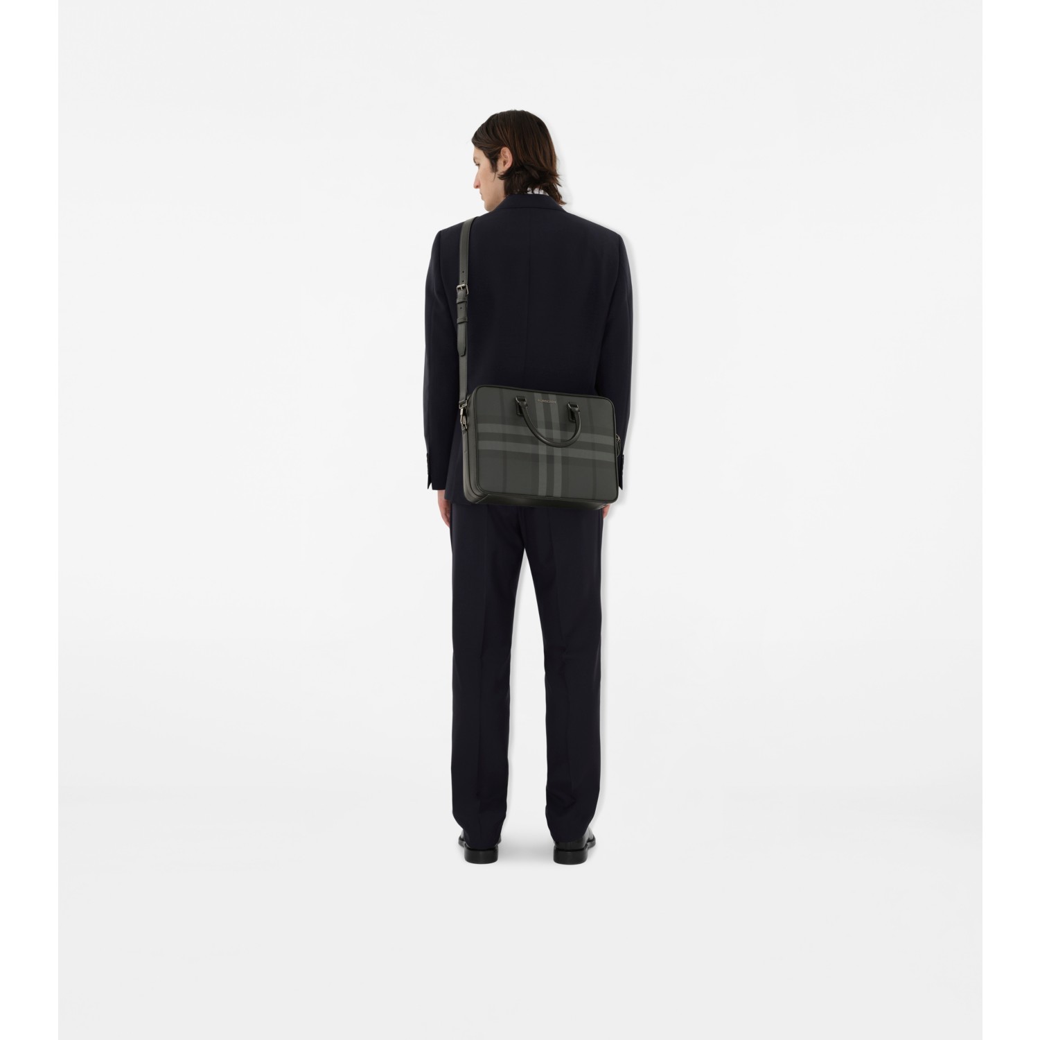 Ainsworth Briefcase in Charcoal grey - Men, Technical, Cotton | Burberry® Official