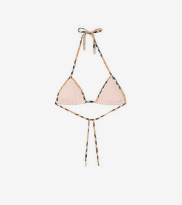 BURBERRY バーバリー　ビキニ　Ｍ Check Trim Bikini Top in Bouquet pink - Women, Nylon | Burberry