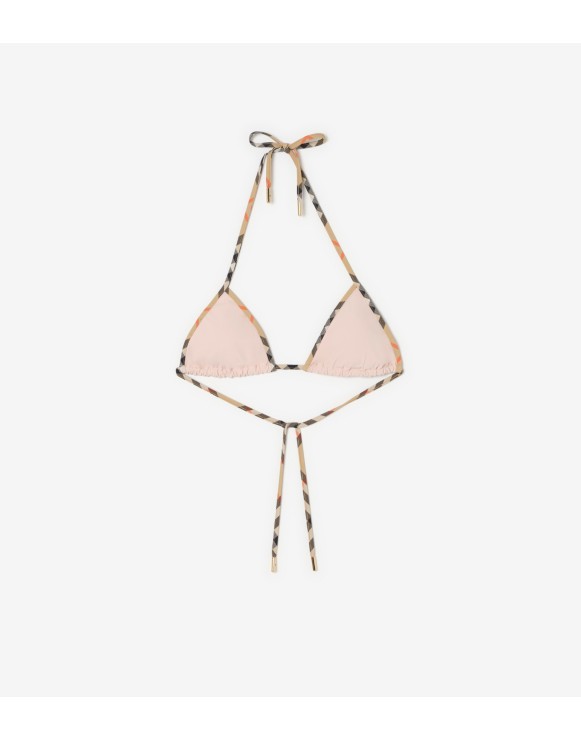 Check Trim Bikini Top