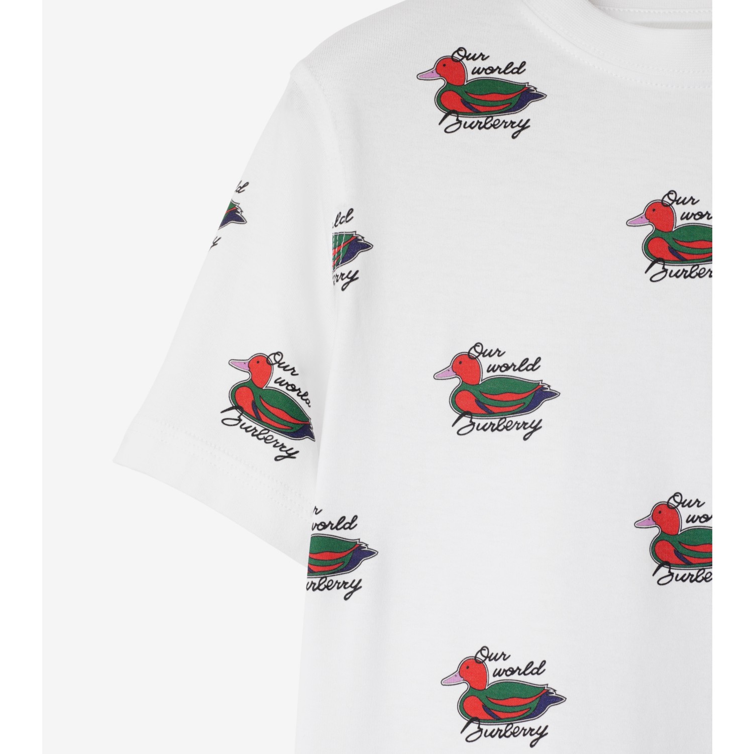 Camiseta de algodão com estampa de pato