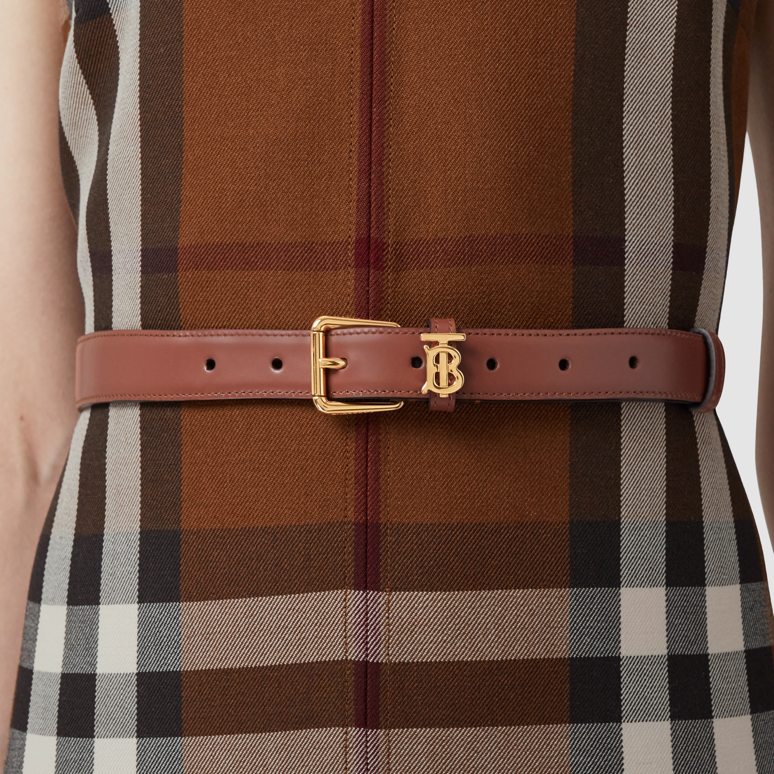 Leather TB Belt in Tan Women Burberry® Official
