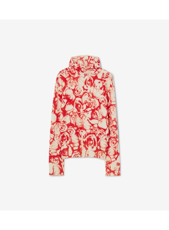 Burberry hoodie womens store red