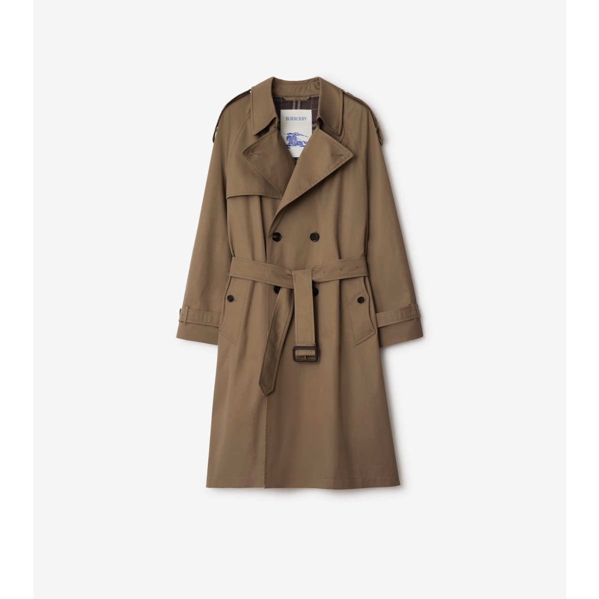  Check Long Gabardine Chestwood Trench Coat