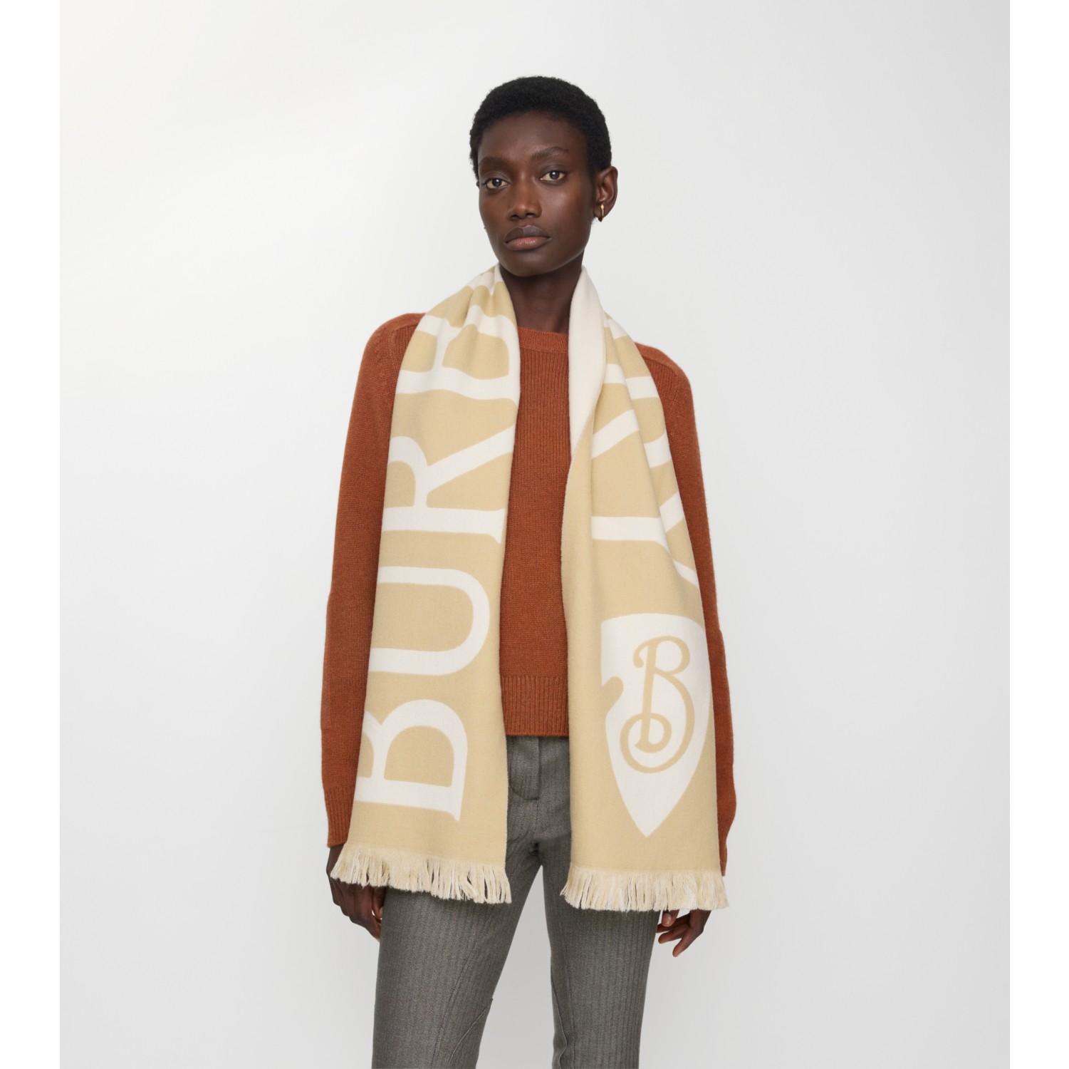Logo Wool Scarf