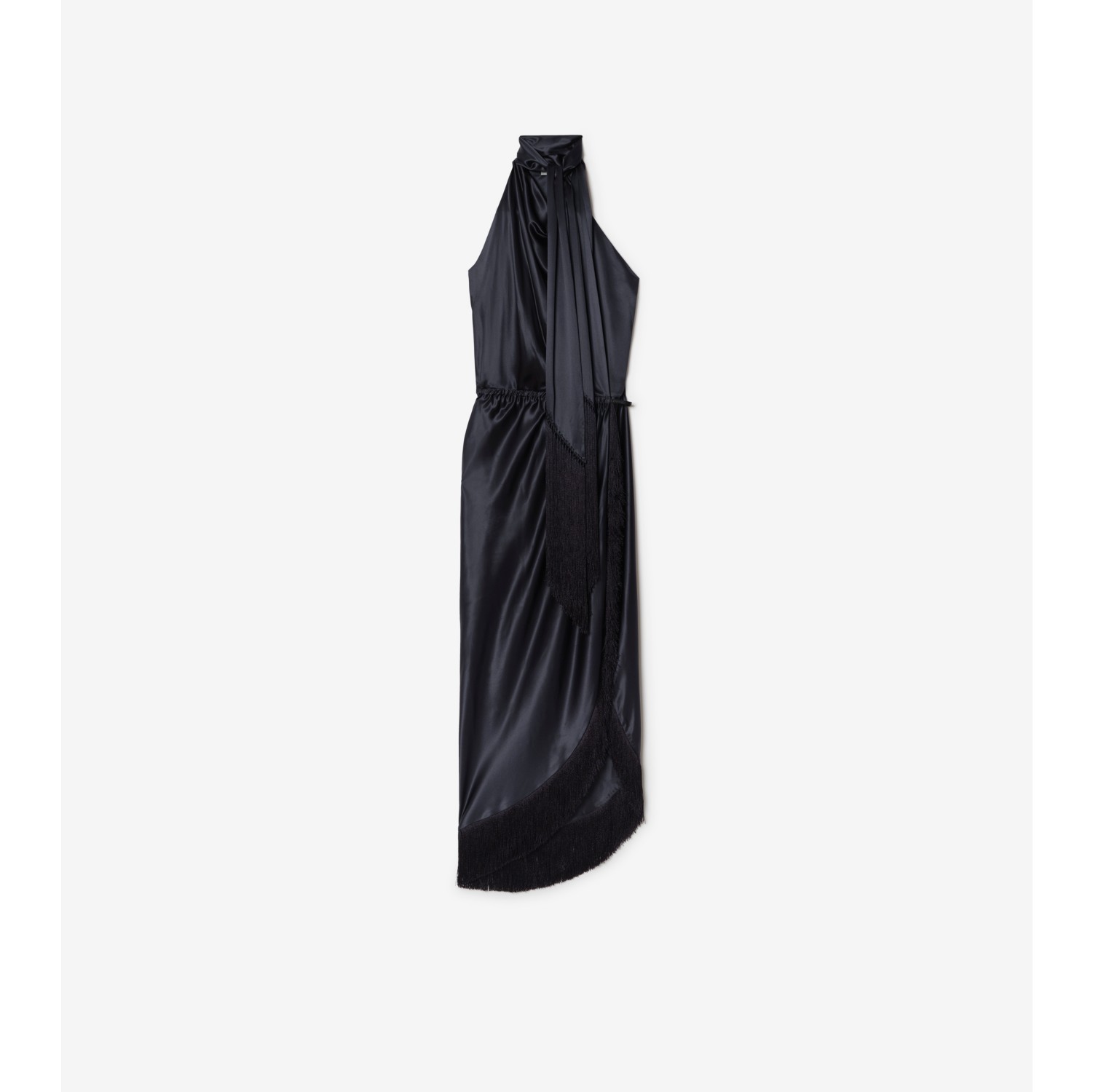 Fringed Silk Scarf Dress