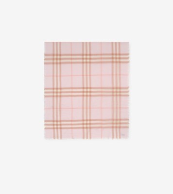 Wide Check Wool Scarf