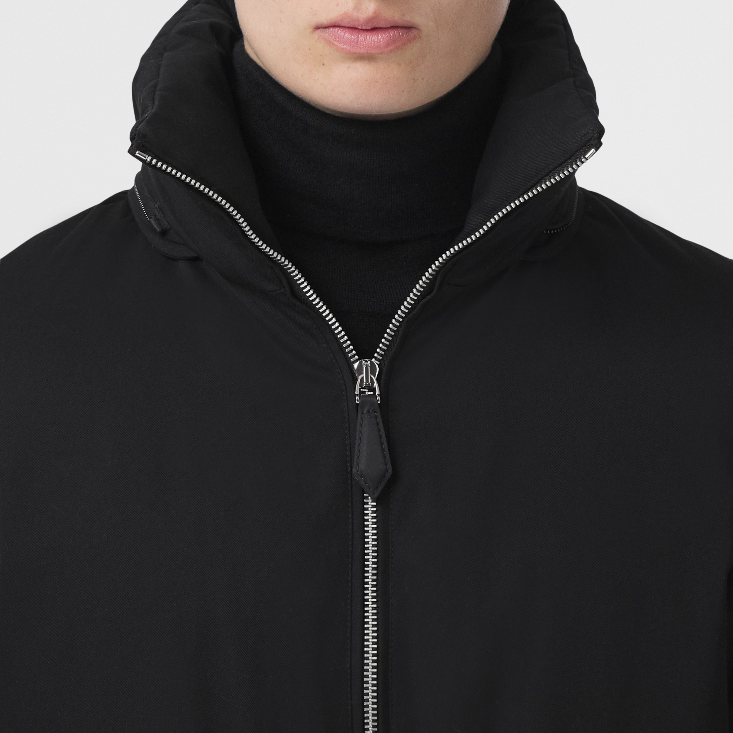 Detachable Hood Cotton Gabardine Coat in Black - Women | Burberry® Official - 2