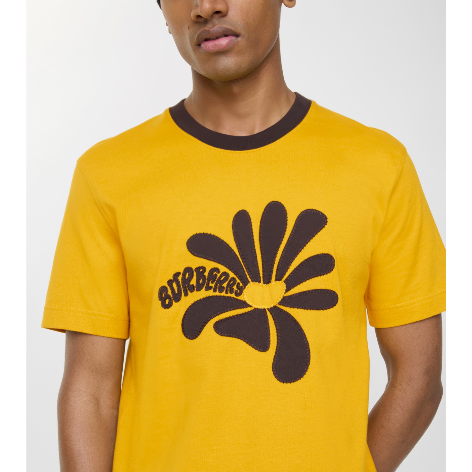 Daisy Cotton T-shirt in Pear yellow - Men | Burberry® Official
