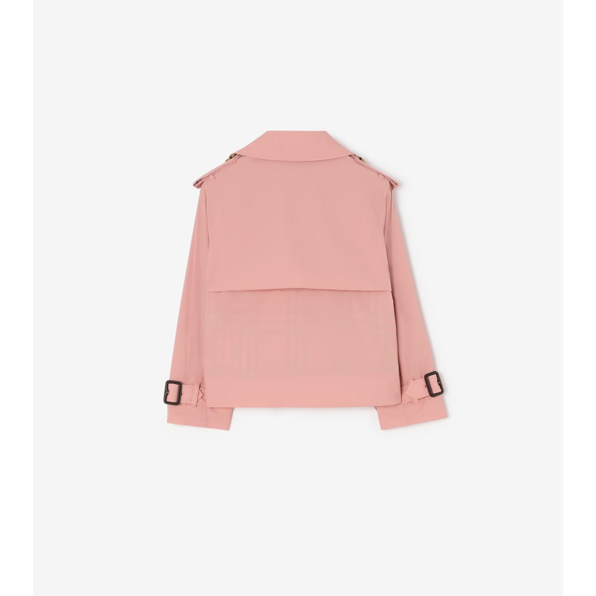  Check Stretch Nylon Trench Jacket