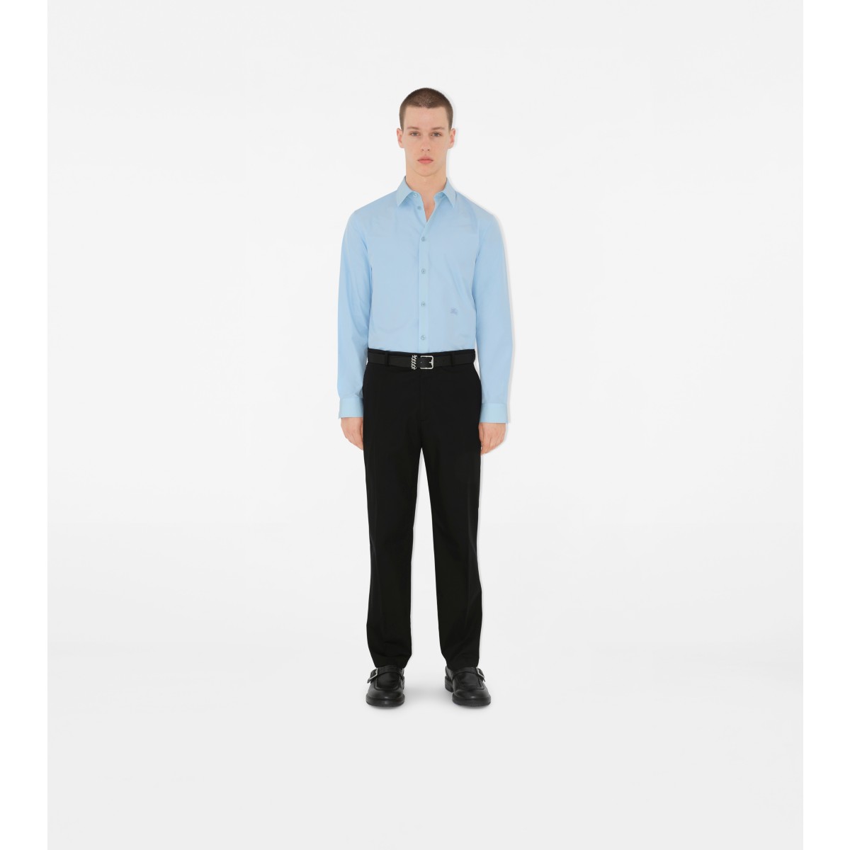  Embroidered Slim Fit Poplin Formal Shirt