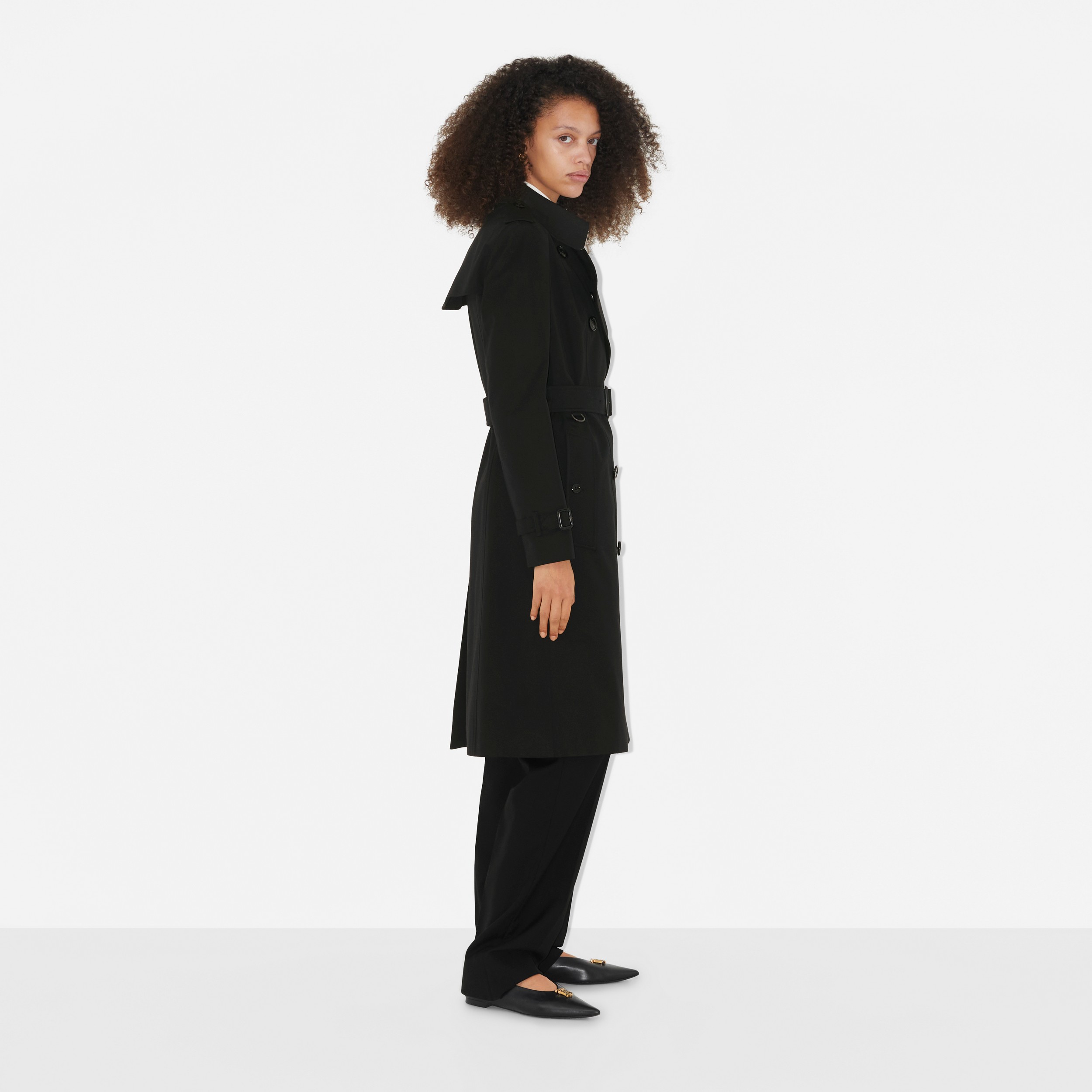 切尔西版型 – 长款 Heritage Trench 风衣 (黑色) - 女士 | Burberry® 博柏利官网 - 3