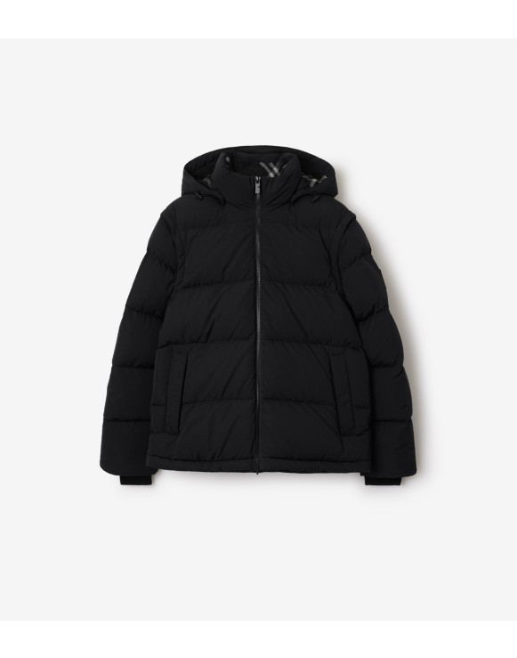 Detachable Sleeve Nylon Puffer Jacket