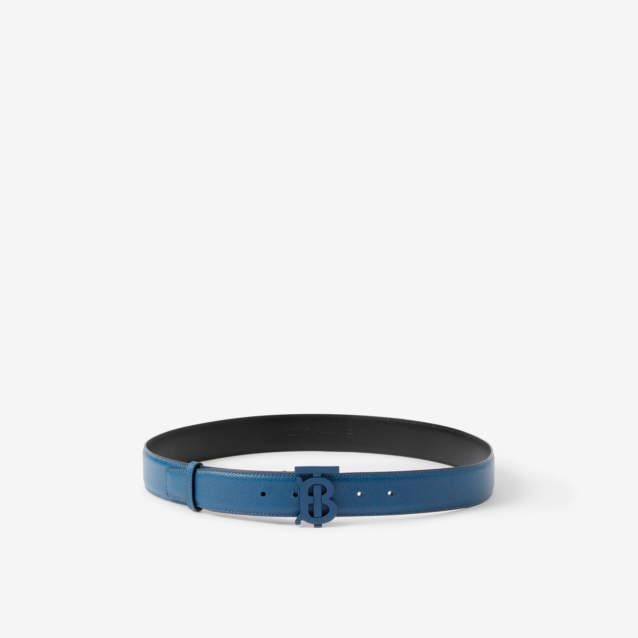 Grainy Leather TB Belt in Rich Navy - Men | Burberry® Official - 1
