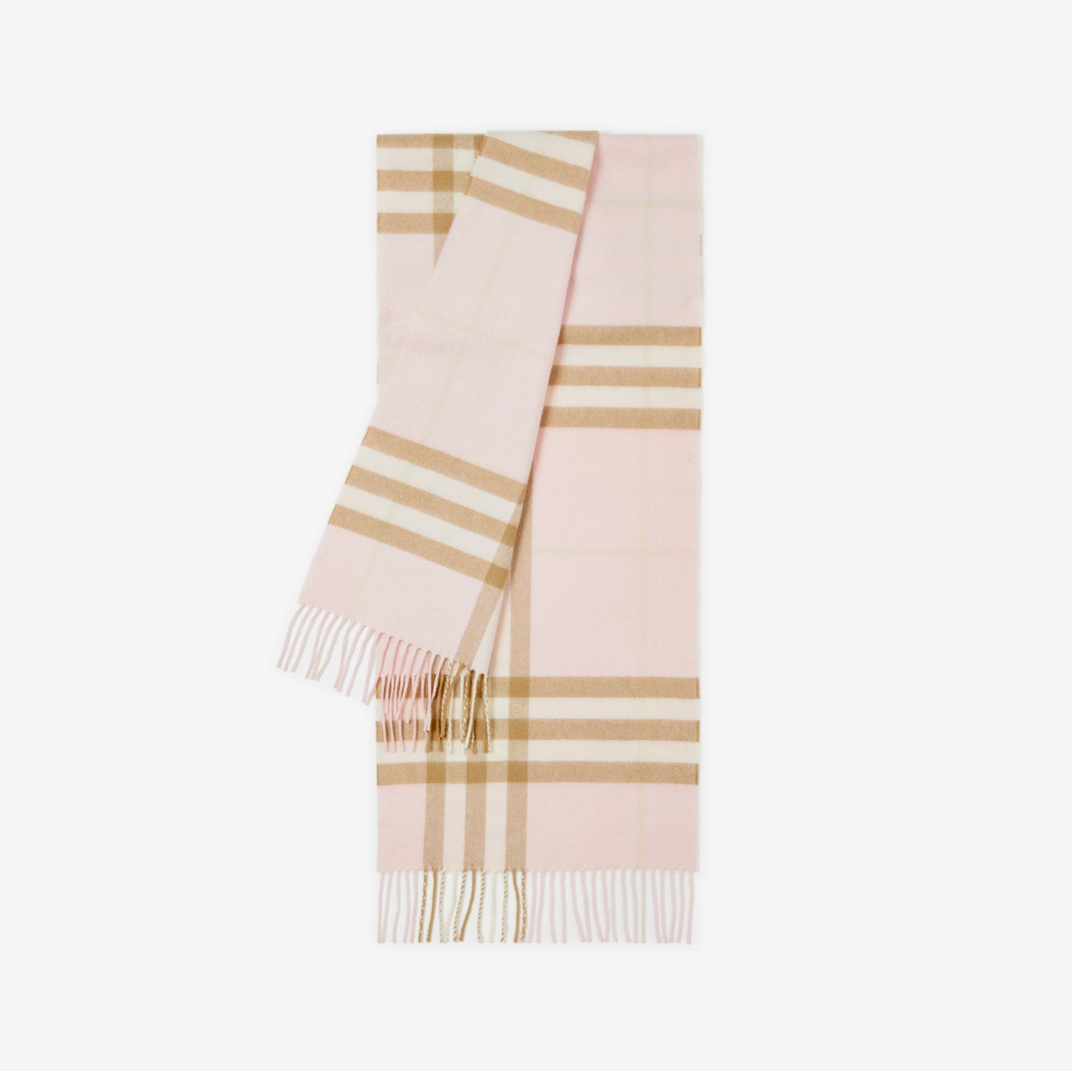 The Burberry Check Cashmere Scarf in Alabaster | Burberry® Official