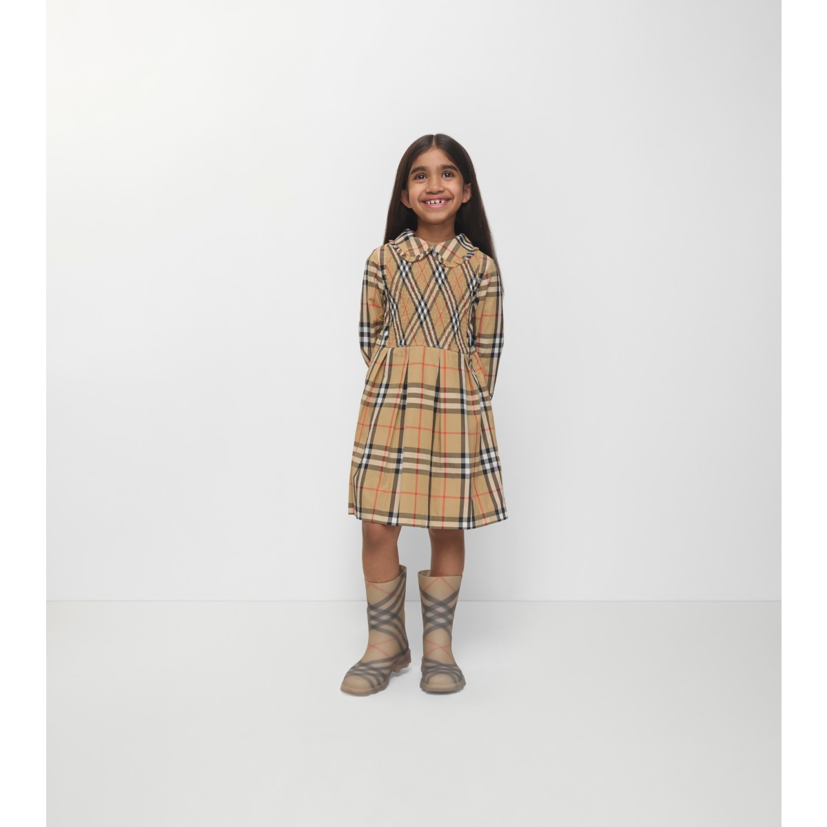  Check Cotton Poplin Dress