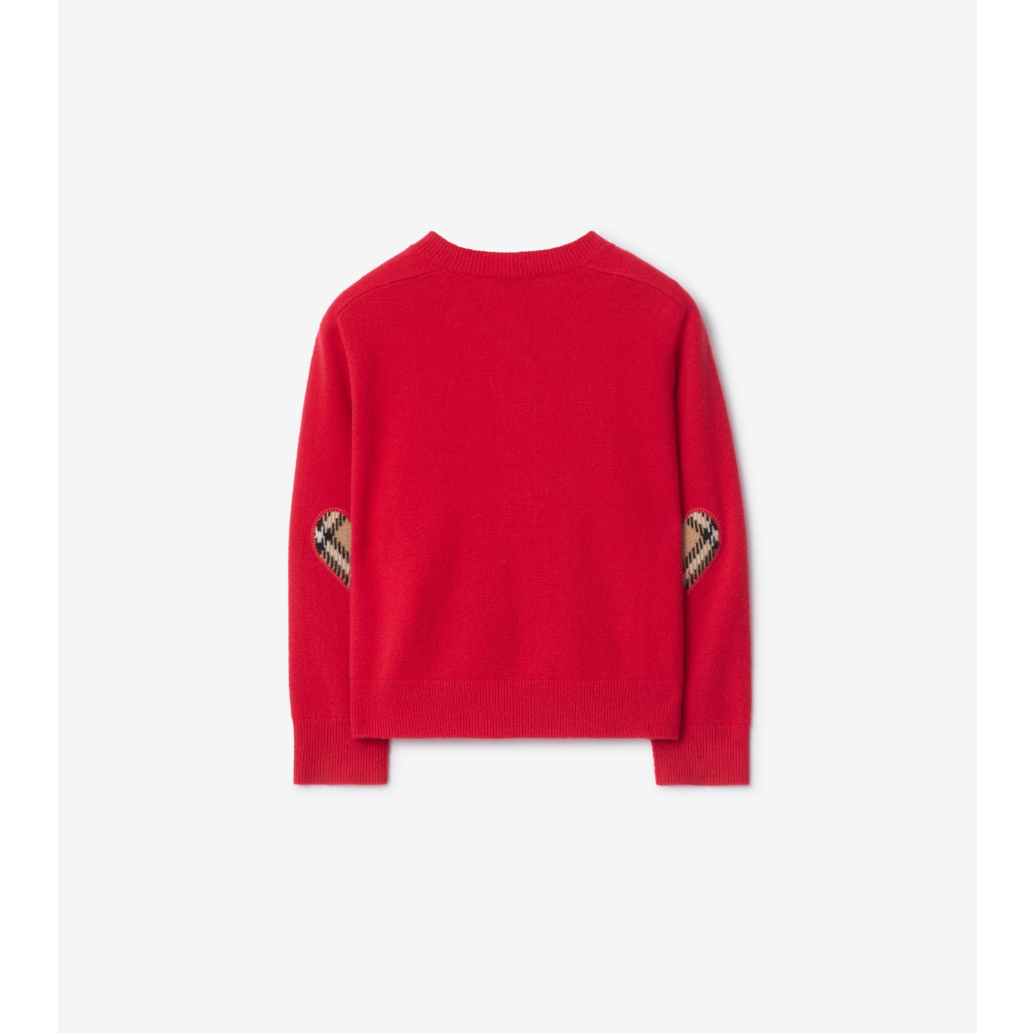 Check Patch Wool Cashmere Cardigan
