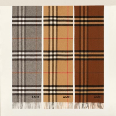 burberry plaid cashmere scarf