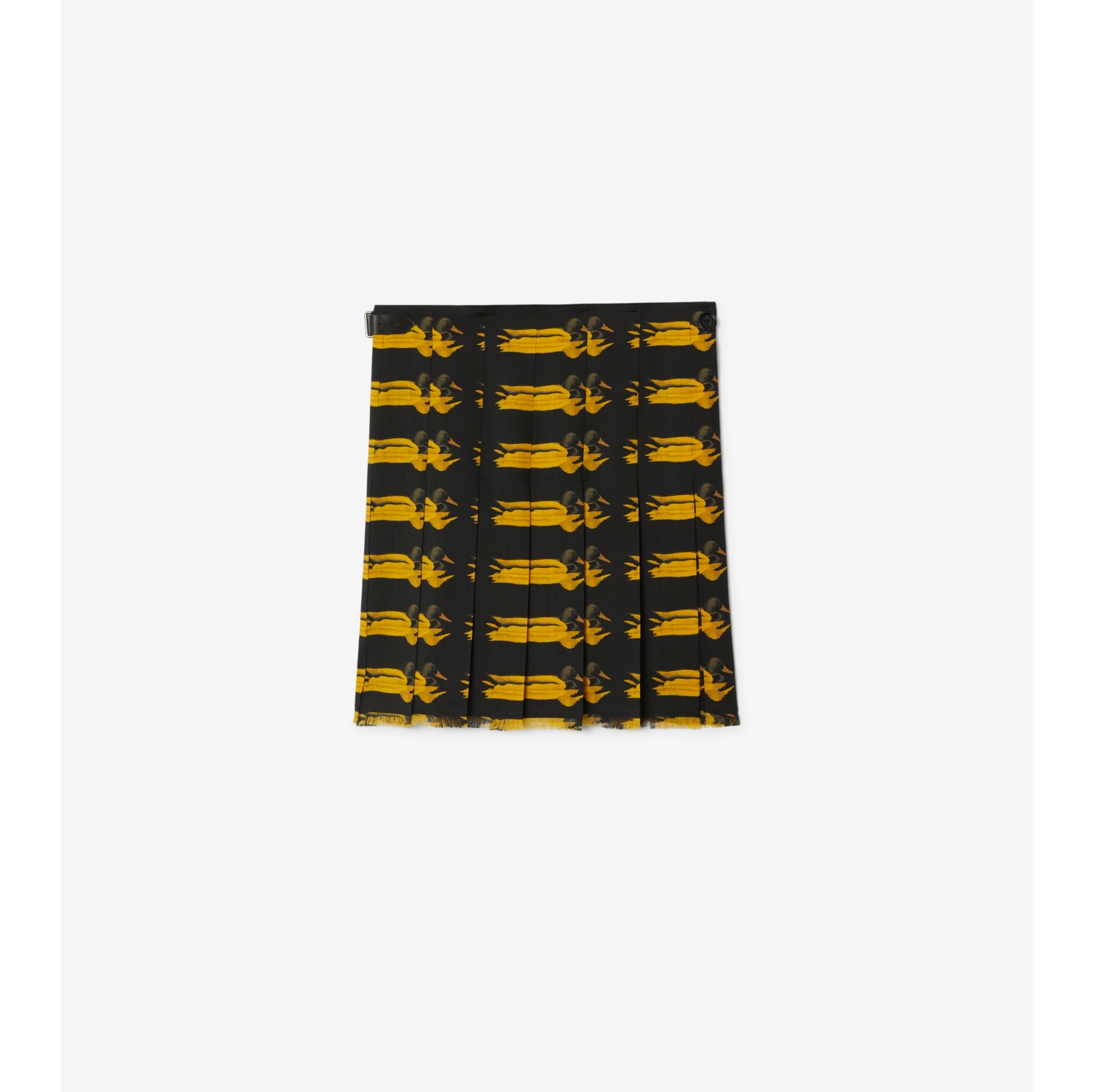 Duck Print Wool Kilt in Pear - Women | Burberry® Official