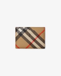 Check Card Case in colour Sand
