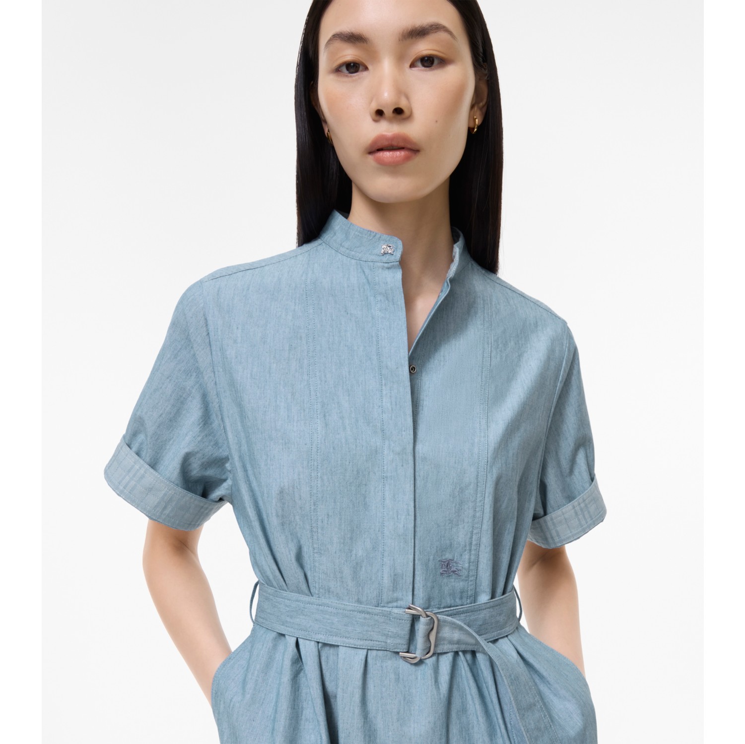 Denim Dress in Stoke blue melange - Women