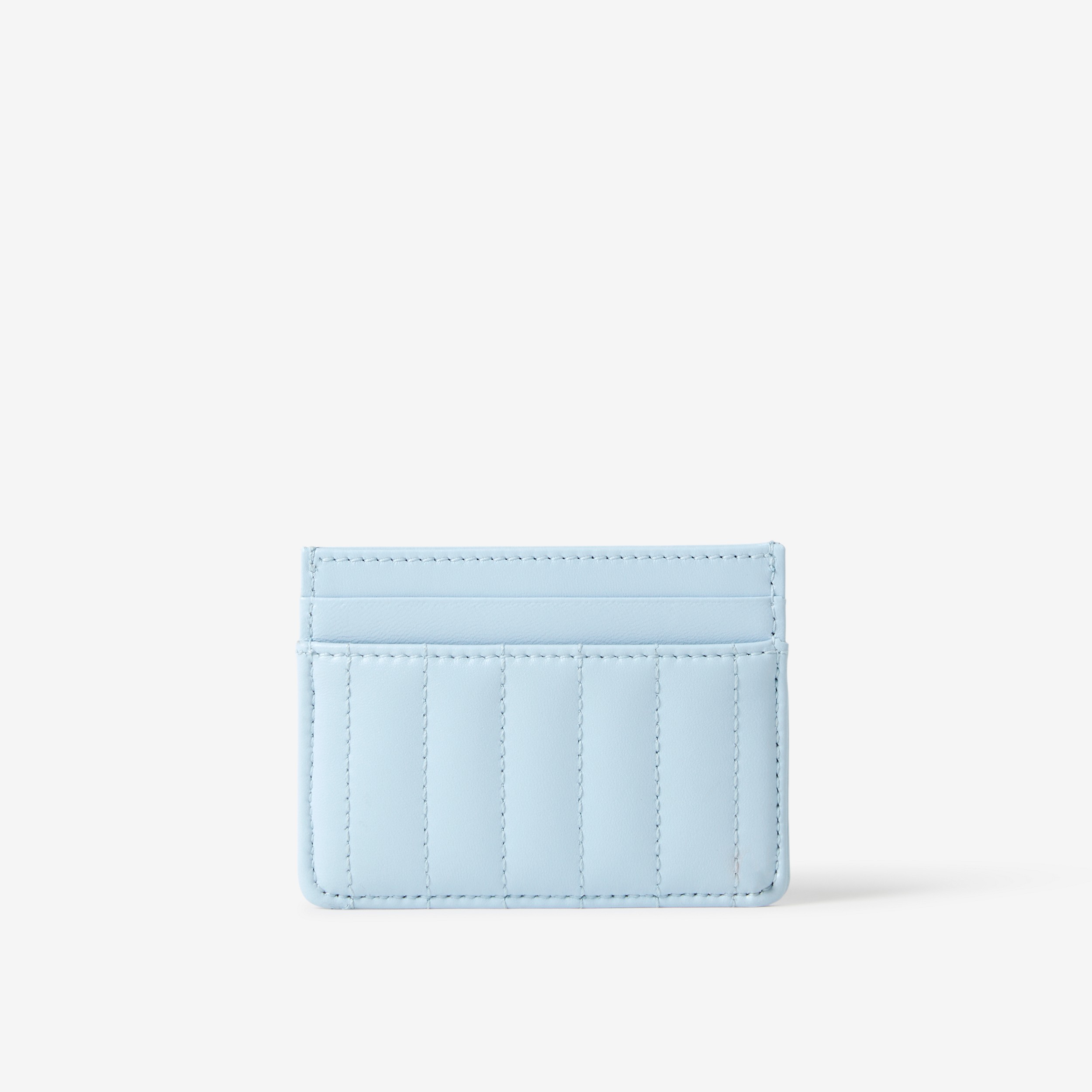 Quilted Leather Lola Card Case in Pale Blue - Women | Burberry® Official - 3
