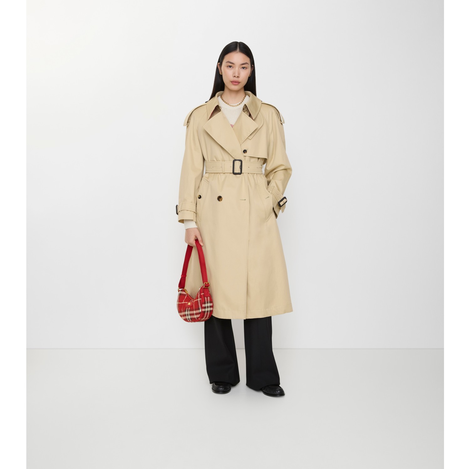 Long Gabardine Fitzrovia Trench Coat with Warmer