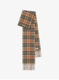 Product Shot of Burberry Check Cashmere Scarf
