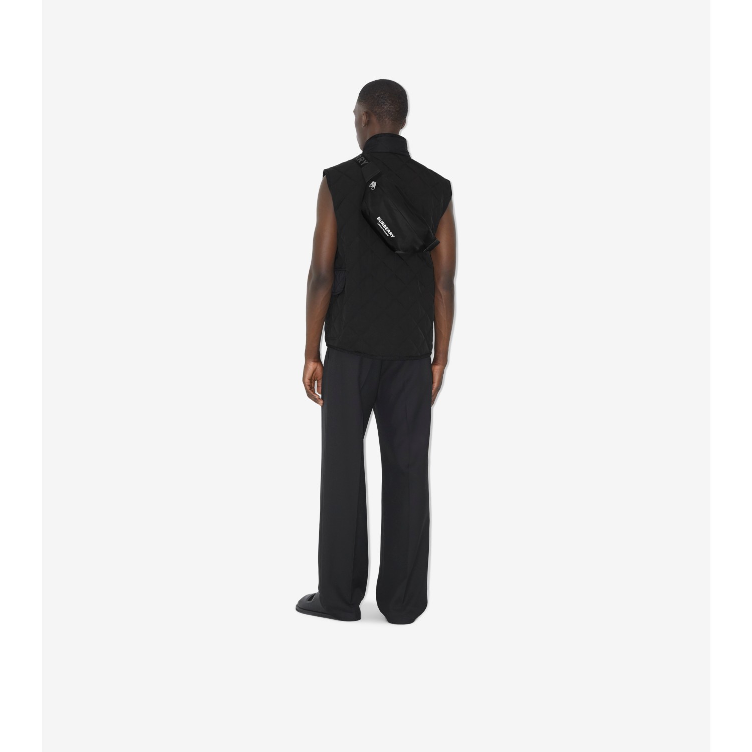 Burberry Logo Detail Econyl® Sonny Belt Bag in Black for Men