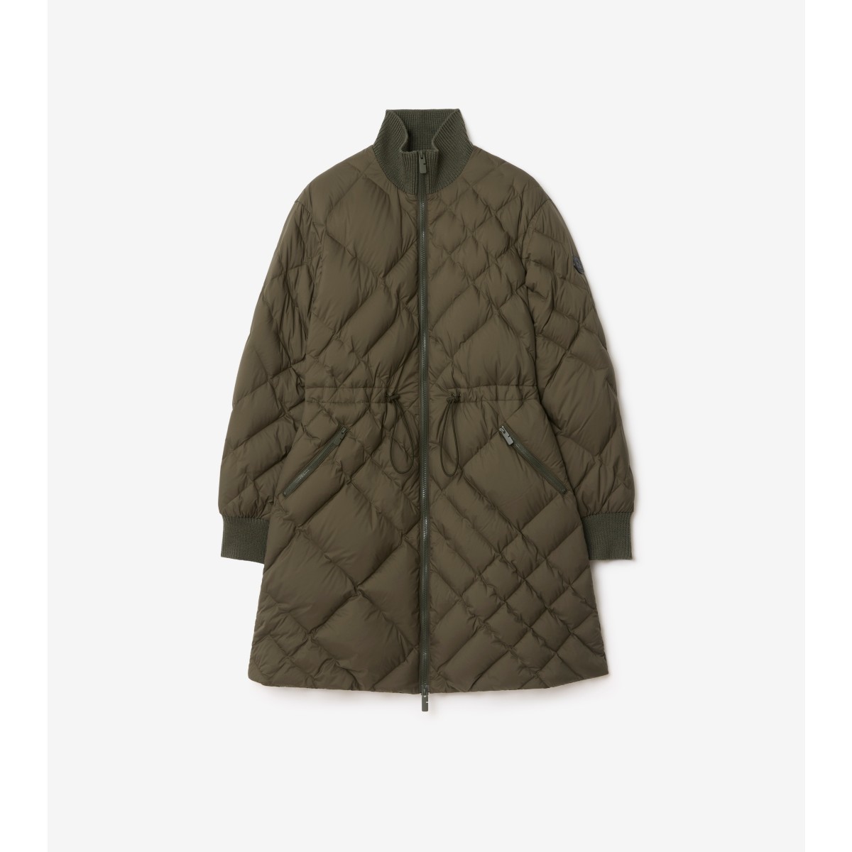  Check -stitch Nylon Danesbury Puffer Coat